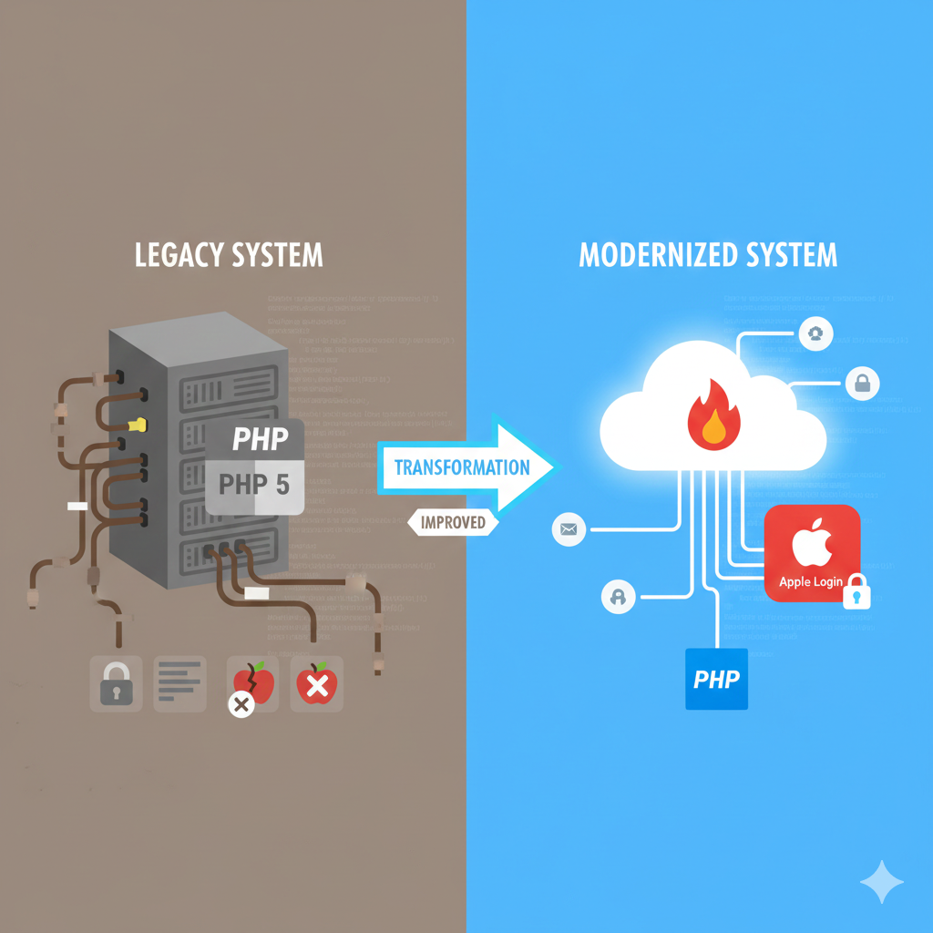 PHP 5 레거시 서버 환경에서 Apple 로그인 연동 사례